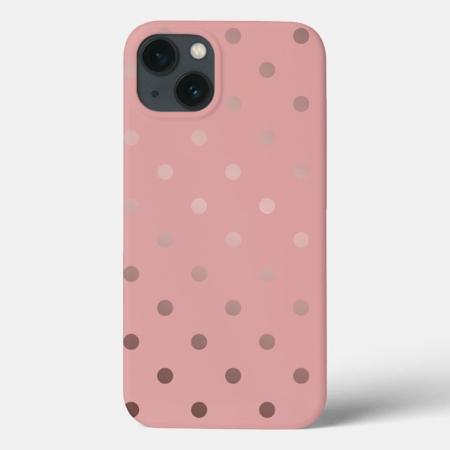 elegant faux rose gold pink polka dots Case-Mate iPhone case (Back)
