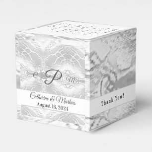 Elegant Faux-Satin Wedding Favour Box