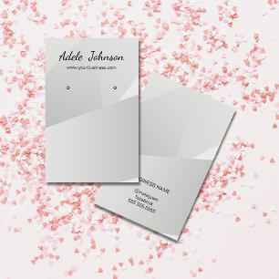 Elegant Faux Silver Geometric Earring Card