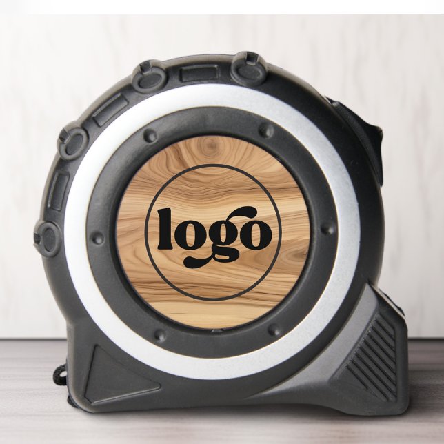 Elegant faux wood look custom logo 1 (Elegant faux wood look custom logo tape measure)