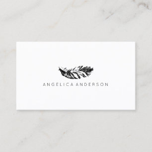 Elegant Feather Business Card