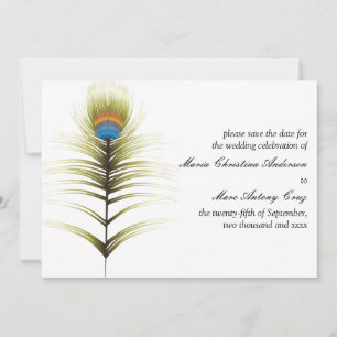 Elegant Feather Save The Date