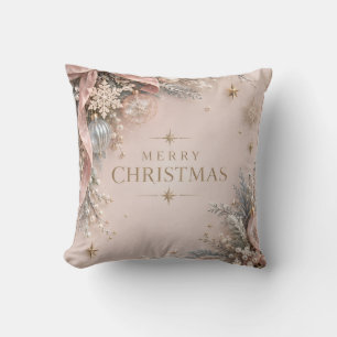 Elegant Feminine Christmas , Dusty Pink Style Cushion