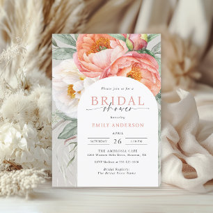 Elegant Feminine Floral Bridal Shower Invitation
