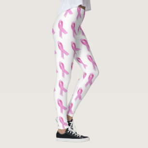 elegant feminine Pink ribbons Leggings