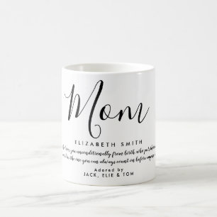Elegant Feminine Script Mum Quote Coffee Mug