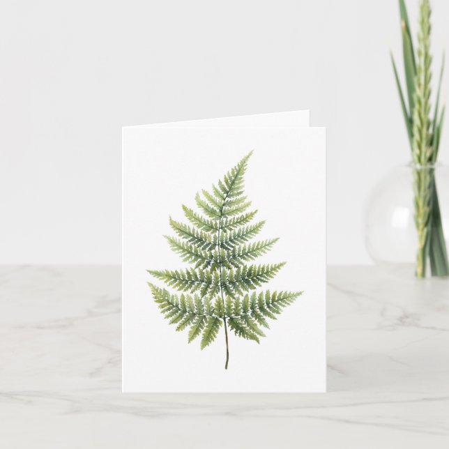 Elegant Fern Design Note Cards (Front)