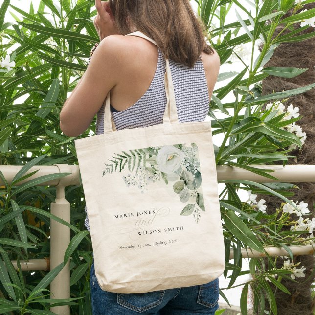 Elegant Fern Eucalyptus Greenery Foliage Wedding Tote Bag (Creator Uploaded)