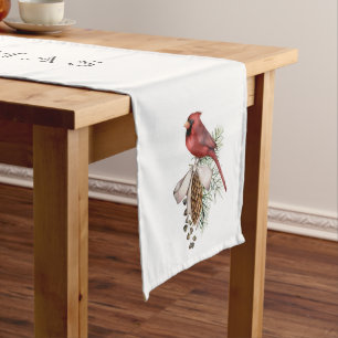 Elegant Festive Beautiful Christmas Cardinal   Medium Table Runner