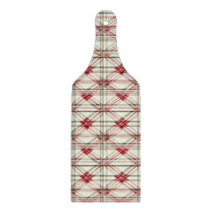 Elegant Festive Christmas Plaid Cutting Board