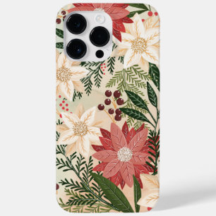 Elegant Festive Christmas Poinsettia Holiday Case-Mate iPhone 14 Pro Max Case