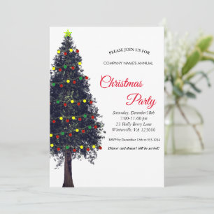 Elegant festive Christmas tree Invitation