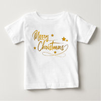 Elegant Festive Gold Calligraphy Merry Christmas 