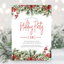 Elegant Festive Greenery Holiday Party