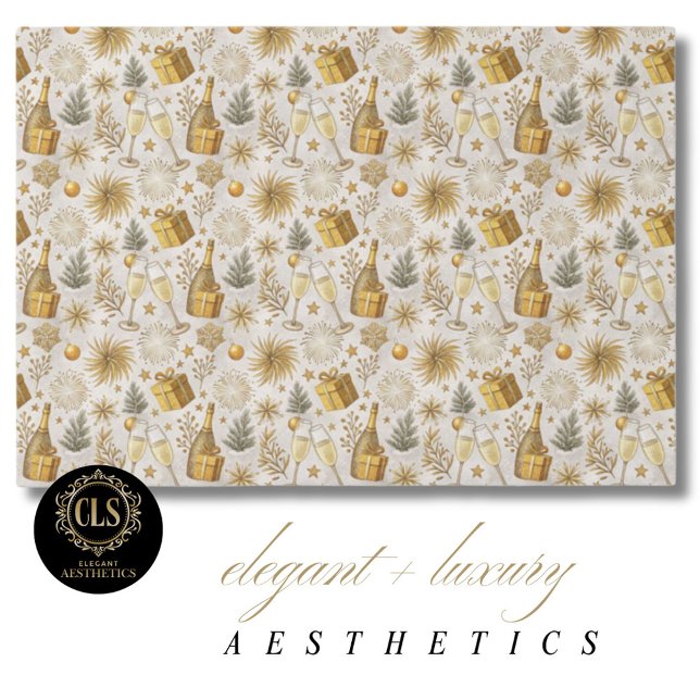 Elegant Festive New Year Lux Aesthetics  Tissue Paper (Creator Uploaded)