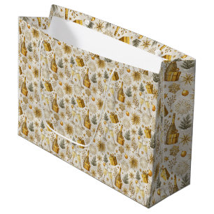 Elegant Festive New Year Luxe Aesthetics Large Gift Bag