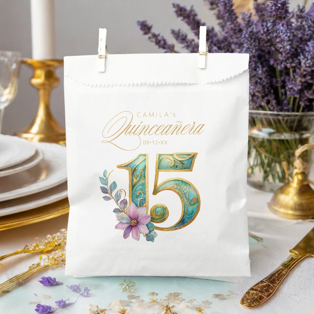 Elegant Fiesta Quinceanera Number 15 ID1029 Favour Bag (Creator Uploaded)
