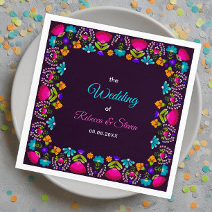 Elegant fiesta wedding napkin