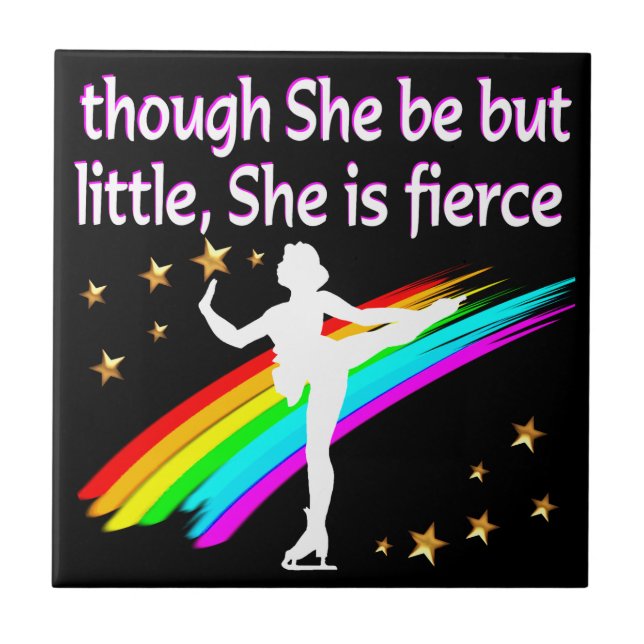 ELEGANT FIGURE SKATING DESIGN CERAMIC TILE (Front)