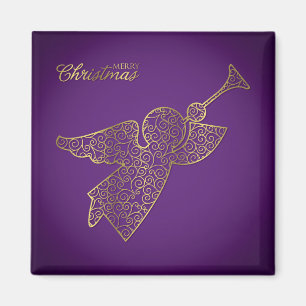 Elegant filigree angel magnet