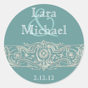 Elegant Filigree Personalised Stickers