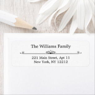 Elegant Filigree Return Address Label