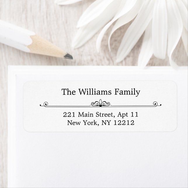 Elegant Filigree Return Address Label (Insitu)