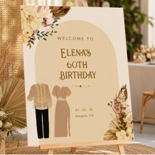 Elegant Filipiniana Theme Floral Filipino  Acrylic Sign