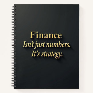 Elegant Finance Strategy Quote Professional Gold  Notebook