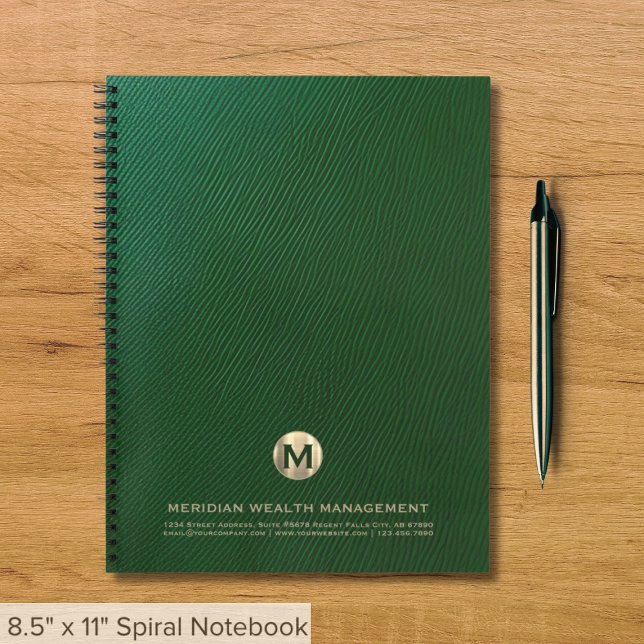 Elegant Financial Services Business Monogram Notebook (Creator Uploaded)