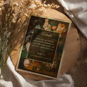 Elegant Fine Art Floral Still Life Wedding Enclosure Card