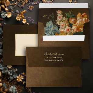 Elegant Fine Art Floral Still Life Wedding Envelope
