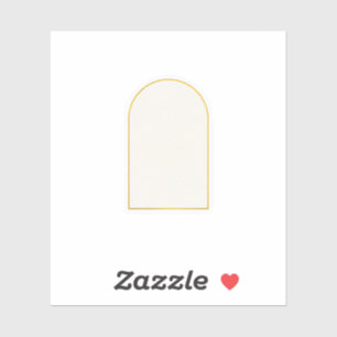 Elegant Fine Line Gold Arch Wedding Template Stick
