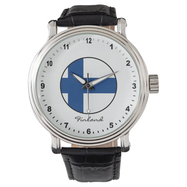 Elegant Finland Watch & Finnish Flag / Helsinki (Front)