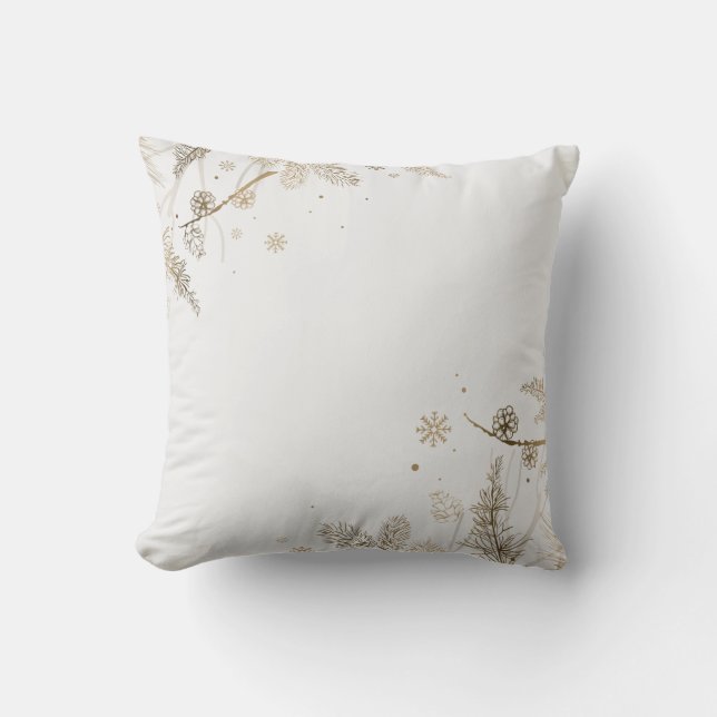 Elegant Fir Tree Branches Christmas | Throw Pillow (Front)
