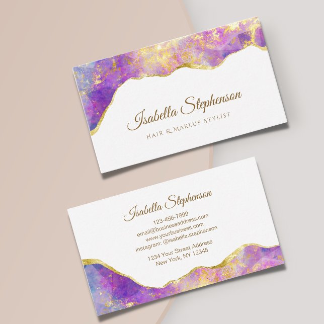 Elegant Fire Opal Rainbow Gemstone Modern Business Business Card (Creator Uploaded)