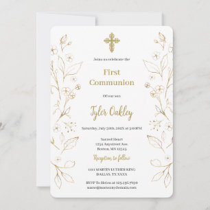 Elegant first communion invitation