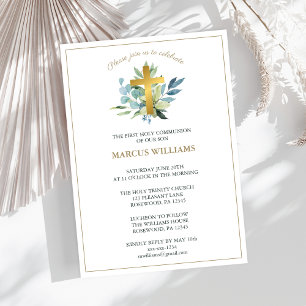 Elegant First Holy Communion Invitation