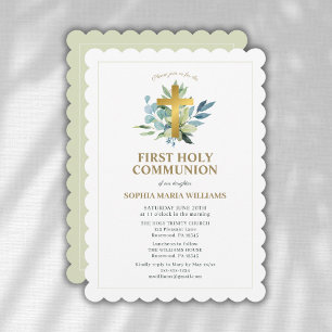 Elegant First Holy Communion Invitation
