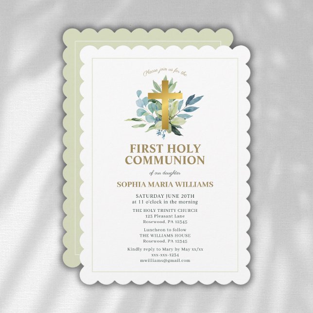 Elegant First Holy Communion Invitation (Creator Uploaded)