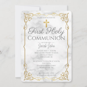 Elegant First Holy Communion Invitations