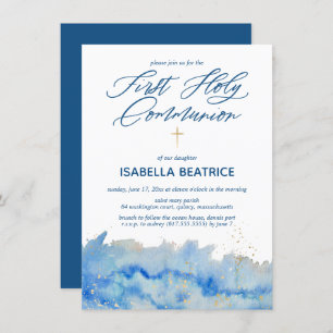 Elegant First Holy Communion Invite