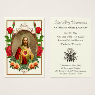 Elegant First Holy Communion Remembrance Holy