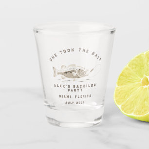 Elegant Fishing Themed Weekend Trip Bachelor Party Shot Glass