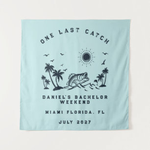 Elegant Fishing Themed Weekend Trip Bachelor Party Tapestry