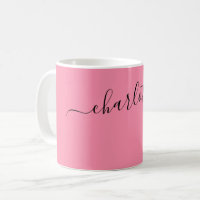 Elegant Flamingo Colour Modern Name Personalised