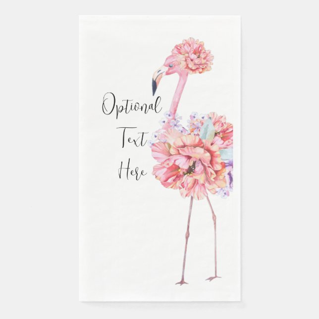 Elegant Flamingo Party Napkin (Front)
