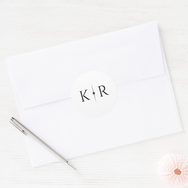 Elegant Flare Monogram Wedding Envelope Seal (Envelope)