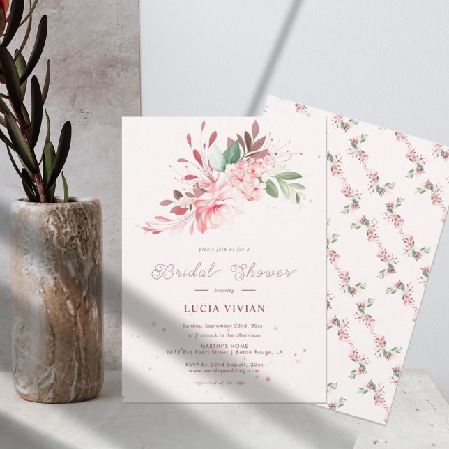 Elegant Flawless Sakura Pink Dream Bridal Shower Invitation (Creator Uploaded)