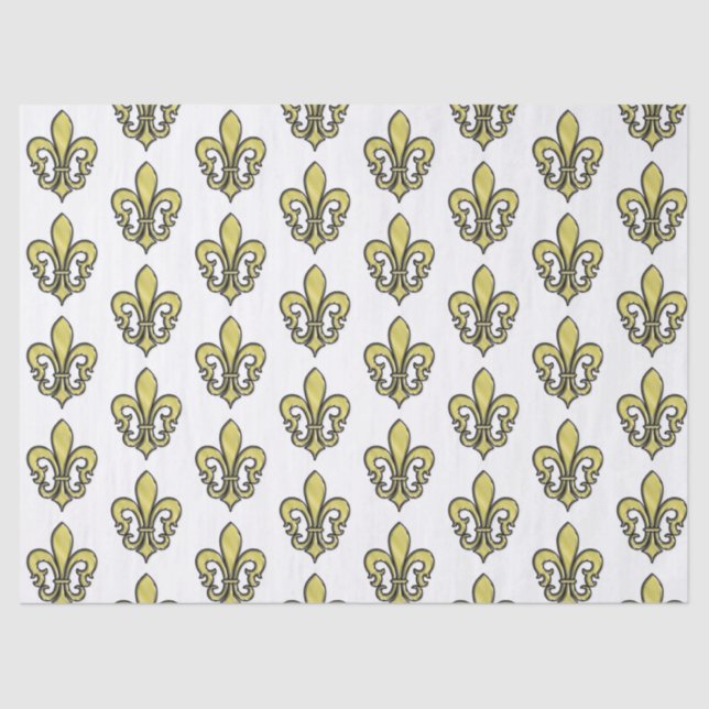 Elegant Fleur de Lis Design Tissue Paper (Front)